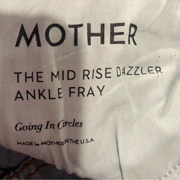 Mother The Midrise Dazzler Ankle Fray in Going in Circles - Size 28 - Picture 8 of 9